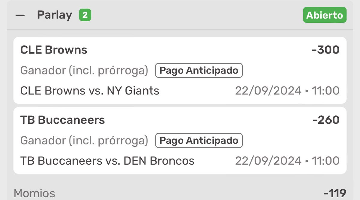 drpicks9's tweet photo. NFL🏈🇺🇸

👨🏻‍⚕️Browns ML + Bucaneers ML -120

👨🏻‍⚕️Saints TT ov 24 -125

#DrPicks https://t.co/73RQdi1aUy