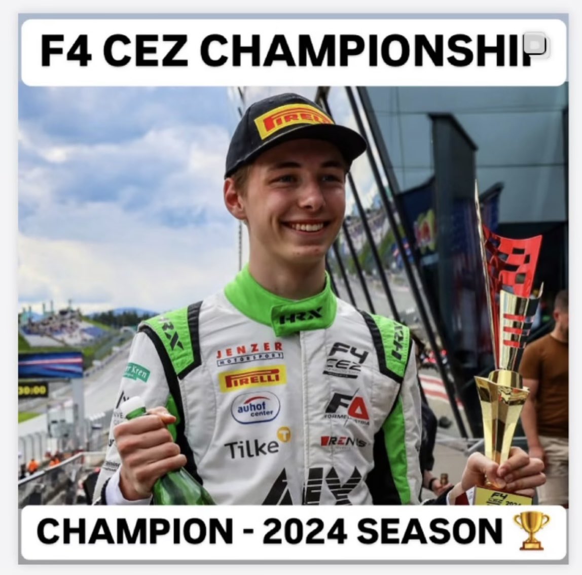 My little not so little Oscar Wurz takes the championship title fore the Central European F4 Championship!     Well done Wurzi 💪💪