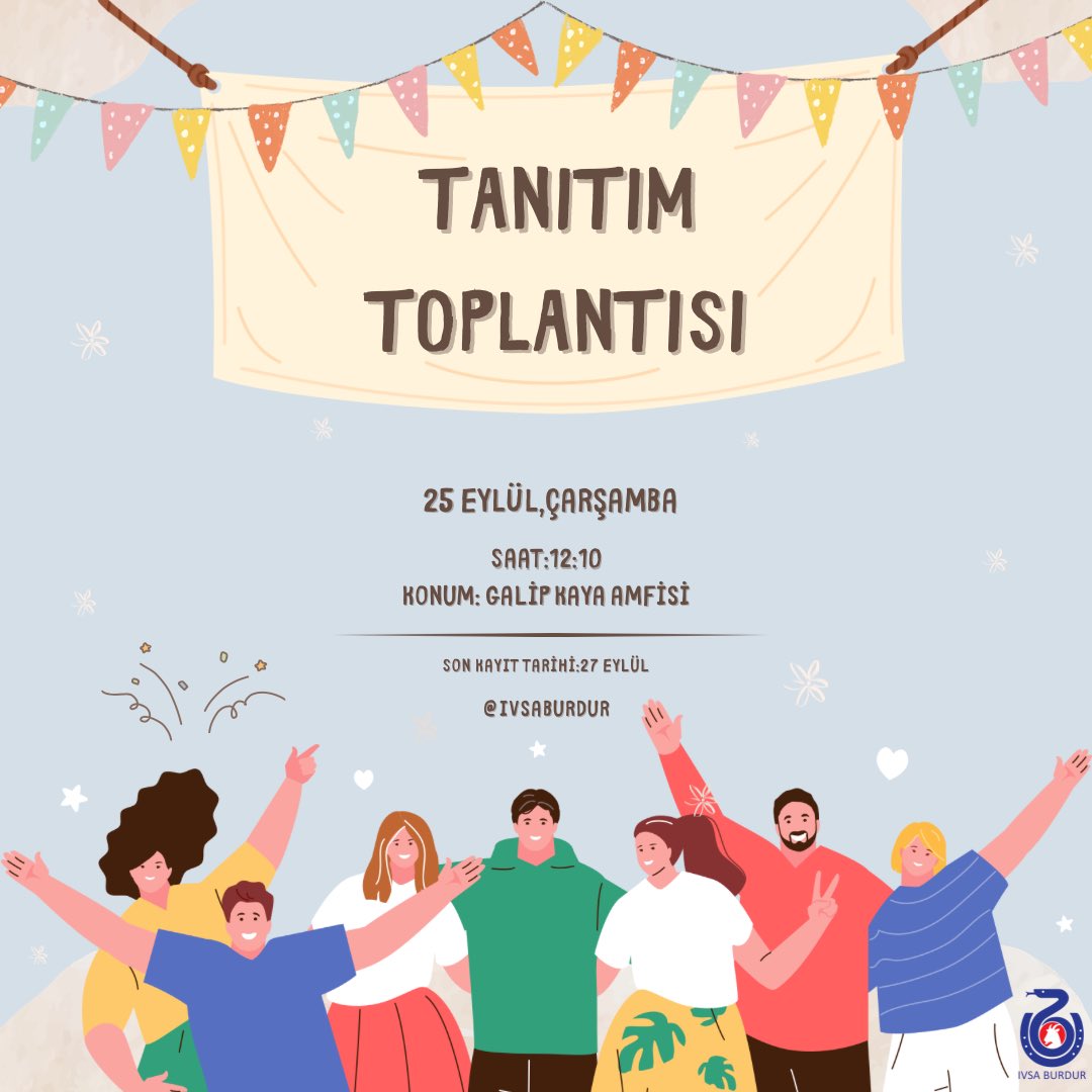 ivsaburdur's tweet photo. 📢 IVSA BURDUR TANITIM TOPLANTISI📢
25 Eylül Çarşamba günü Saat:12.10’da IVSA ve IVSA Burdur hakkında bilgi edinmek isteyen tüm fakültemiz öğrencilerini Galip Kaya Amfisine davet ediyoruz! 🤍💙
✨Son Kayıt Tarihi: 27 Eylül Cuma 
.
.
.
.
#ivsa #ivsaburdur https://t.co/vRNjV0XhVV