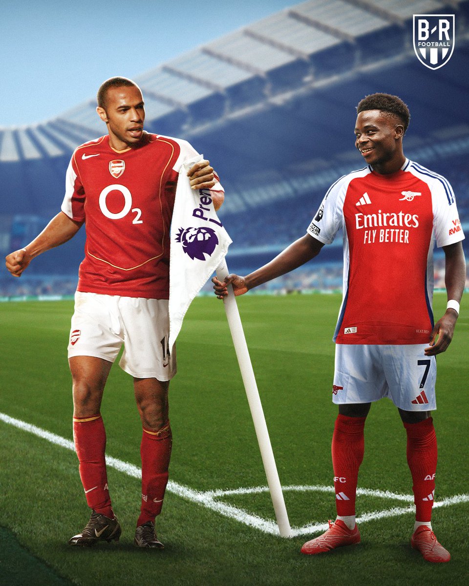 brfootball's tweet photo. Bukayo Saka has assisted a goal in each of Arsenal’s first five league games of the season. 

He equals Thierry Henry (2004-05) as the only Premier League players to do it ✨ https://t.co/pN8XfuP3L5