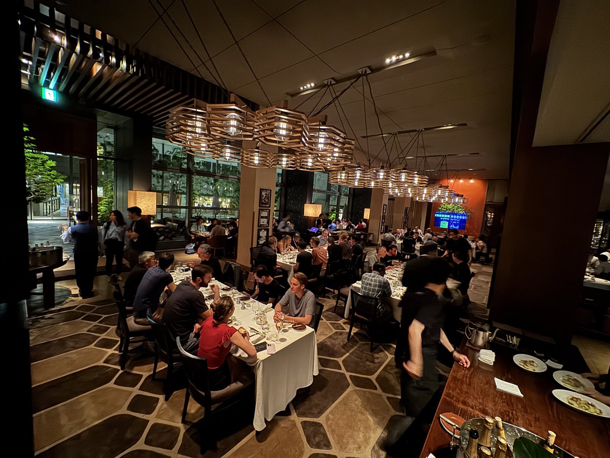 mempool's tweet image. It was an honor to host over 100 of our favorite Bitcoiners at our favorite steakhouse! Aloha to everyone who attended the mempool VIP reception dinner for @BTCTokyo2024 at The Oak Door 🤙