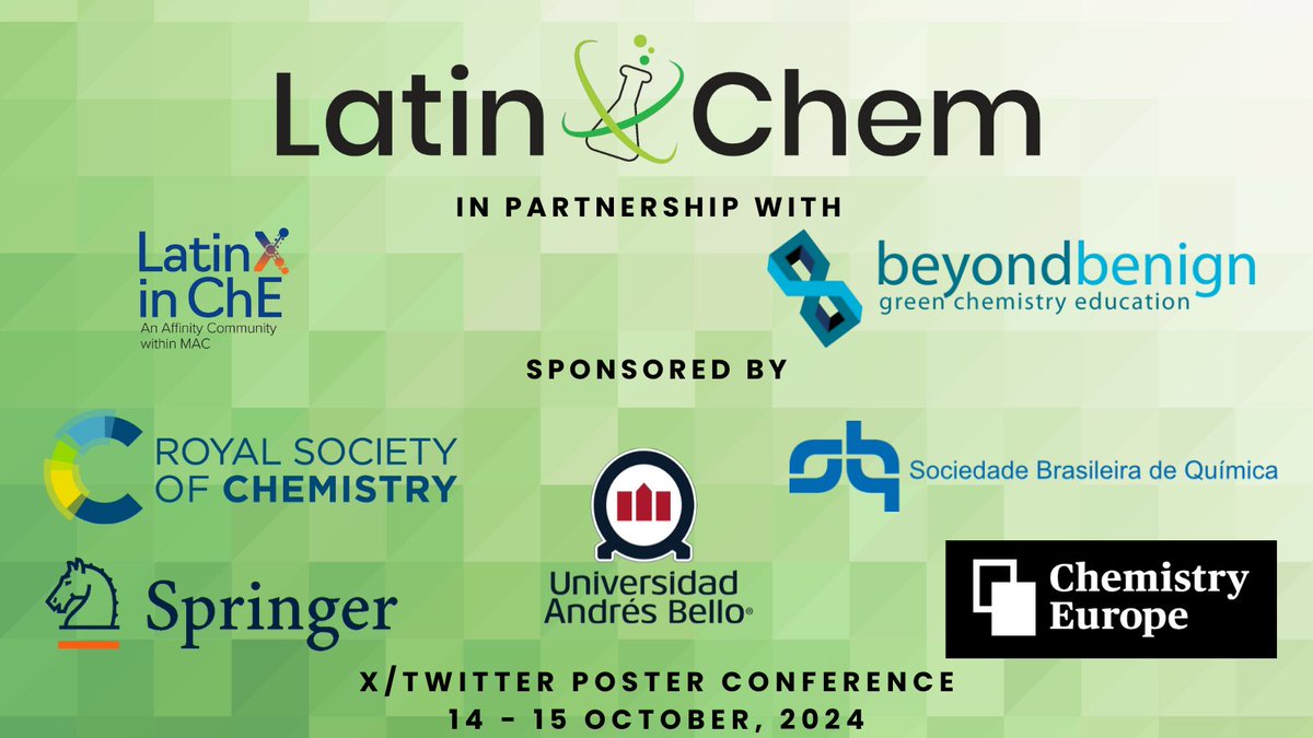 Last call!

Today is the last day you can register to participate in #LatinXChem24, our free event in X for anybody in the world and LinkedIn for our brazilian community with several prizes in our 10 categories.

You have few hours to register in latinxchem.org!