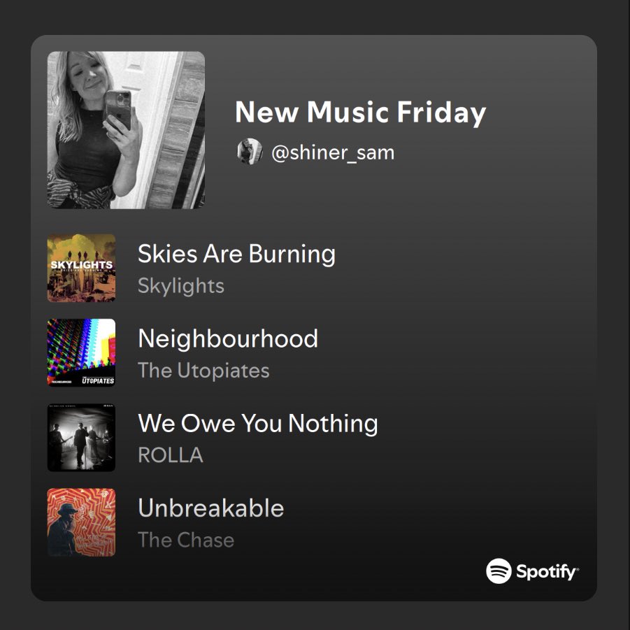 Another mega week for new music 💃🏼🎶

Playlist update time and some huge tunes at the top of this week’s list 🔥

<a href="/SkylightsYRA/">Skylights</a> 
<a href="/TheUtopiates/">The Utopiates</a> 
<a href="/ROLLA2020/">ROLLA</a> 
<a href="/OFL_TheChase/">The Chase</a> 

open.spotify.com/playlist/0q1QA…