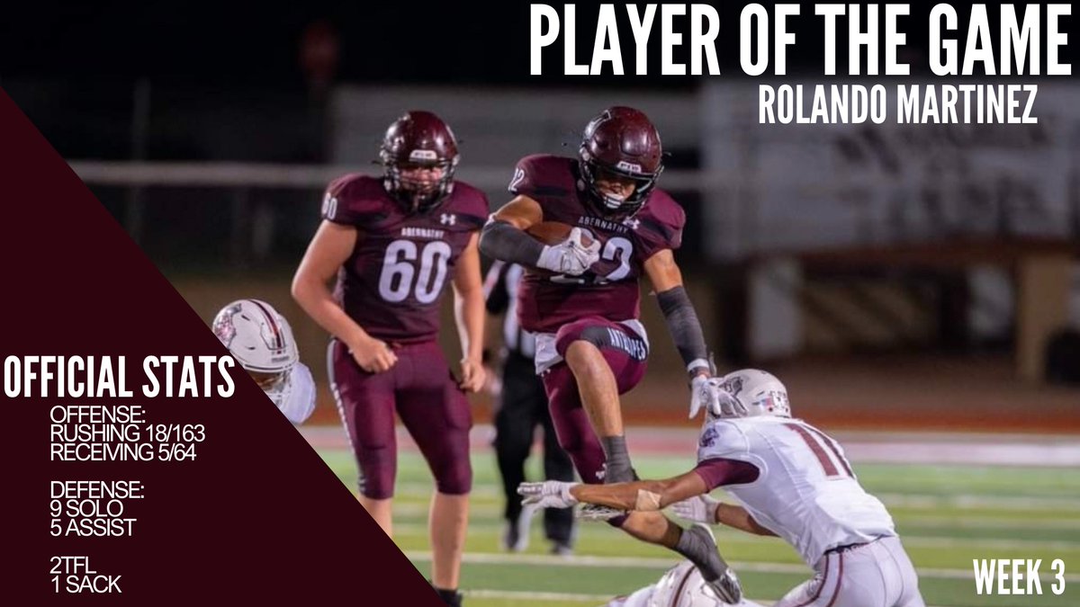 Week 3 Player of The Game