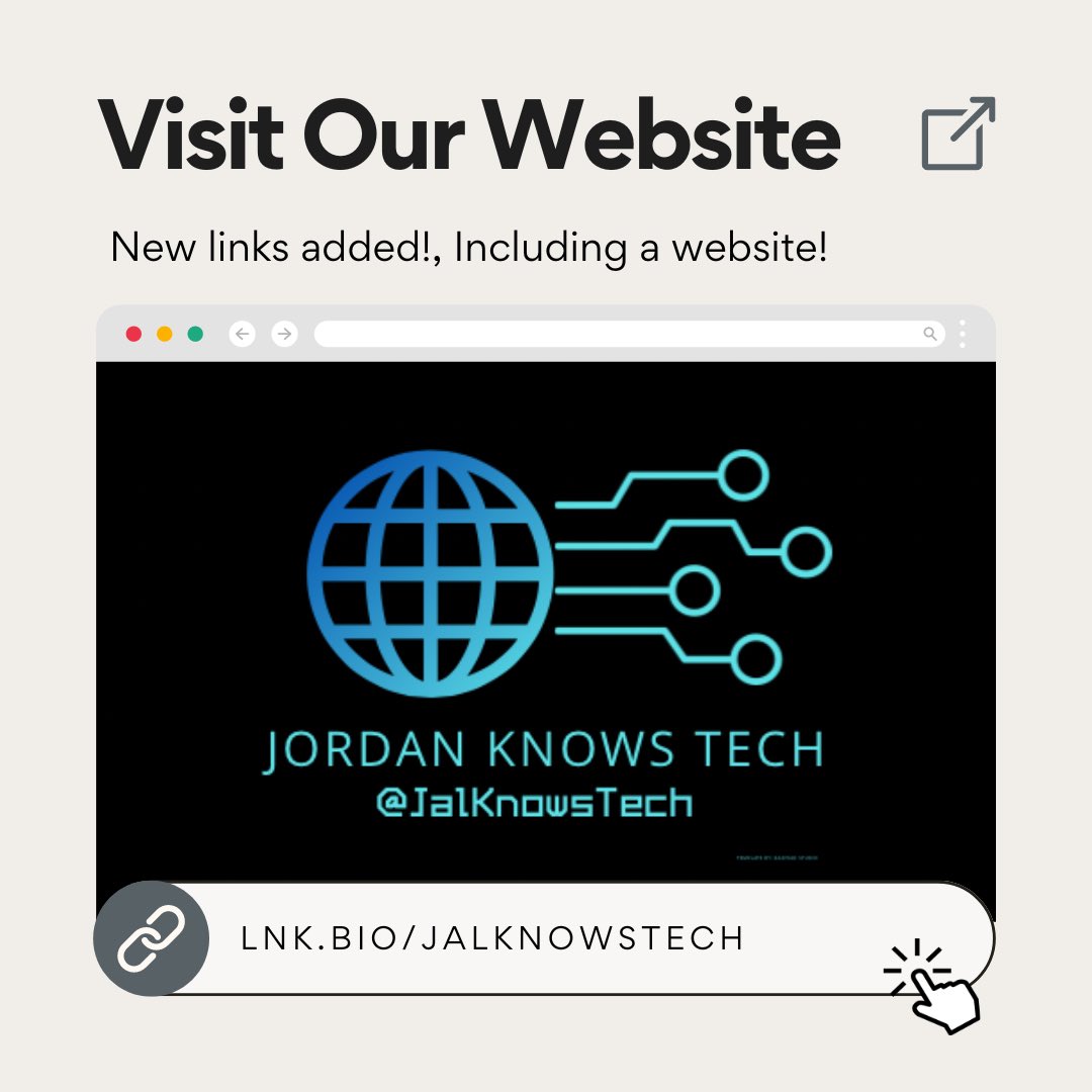 I have been working on a new bio site, the official Jordan Knows Technology website will be up on 11/1/24 at the latest, this bio site will have all of the social links for my branding. I will let you guys know later what socials I have joined.

Thanks!