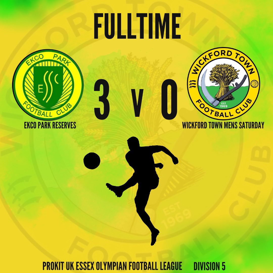 🔰 Saturday Men’s Result 🔰

Not the result our Saturday side wanted yesterday. We go again next week 

#onewickford🔰