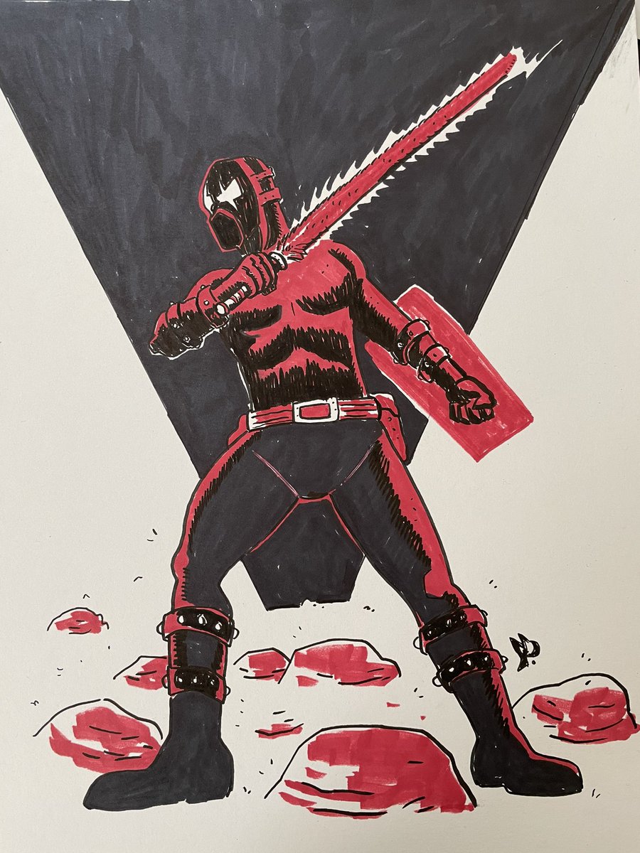 Got to do a commission of Grendel Prime from one of my favorite series. #grendel #sketchcharlotte #charlotteiscreative #mattwagnersgrendel