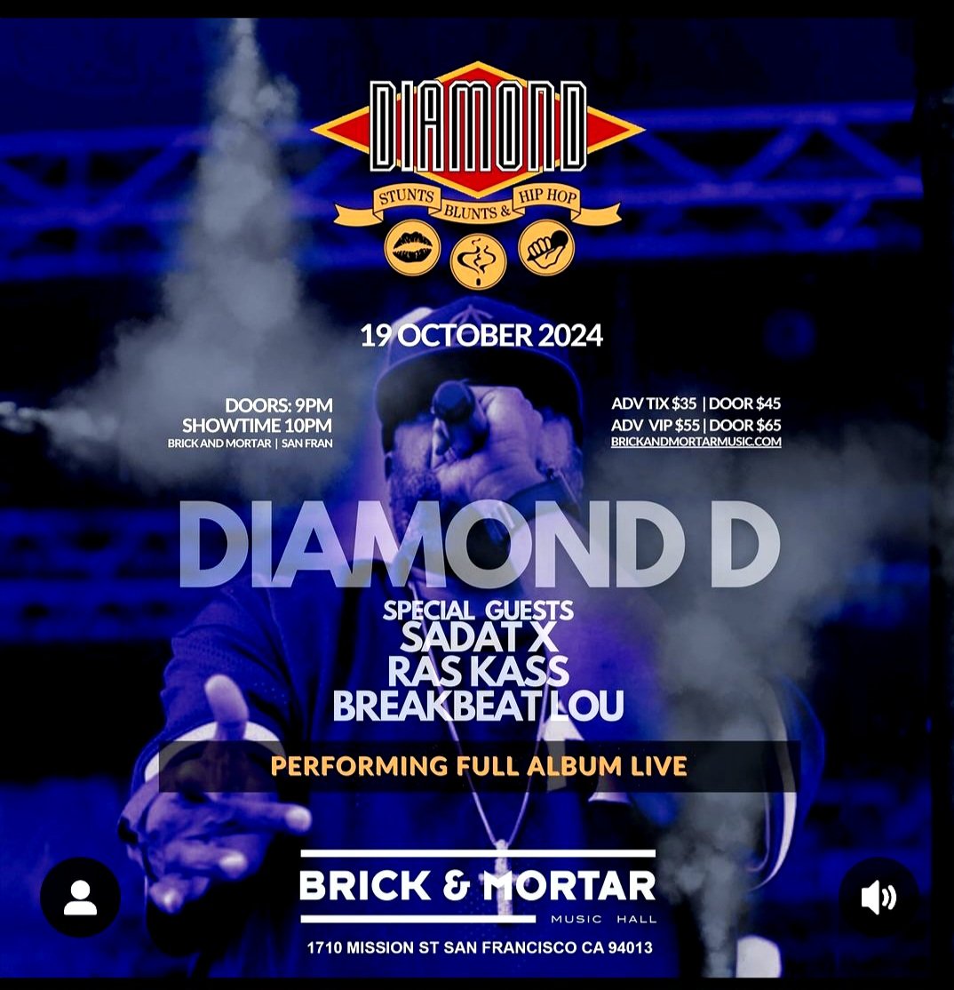 San Fran Oct 19th 💯

ticketweb.com/event/-diamond…