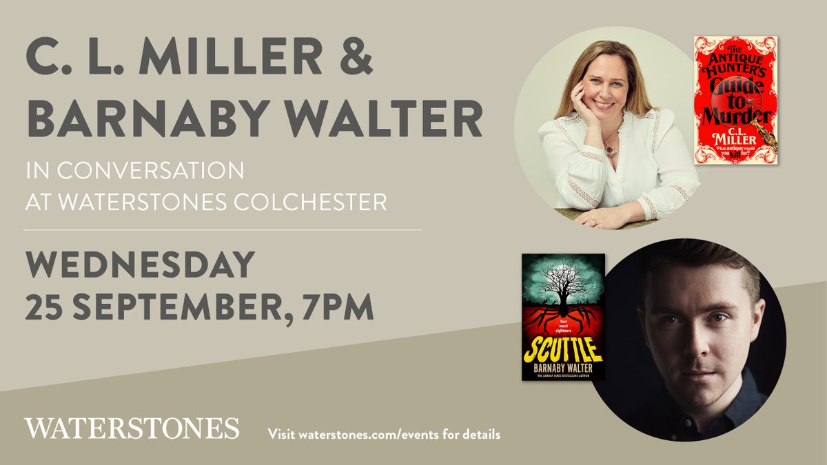 Colchester High St (@waterstones_col) on Twitter photo We are very lucky to have copies of <a href="/BarnabyWalter/">B.P. Walter</a> 's Scuttle, well before the official publication date, for our evening on Wednesday. Get yourself in the mood for Halloween by reading his smart, scary horror novel. eventbrite.co.uk/e/cl-miller-ba… #horrorbooks We are very lucky to have copies of <a href="/BarnabyWalter/">B.P. Walter</a> 's Scuttle, well before the official publication date, for our evening on Wednesday. Get yourself in the mood for Halloween by reading his smart, scary horror novel. eventbrite.co.uk/e/cl-miller-ba… #horrorbooks