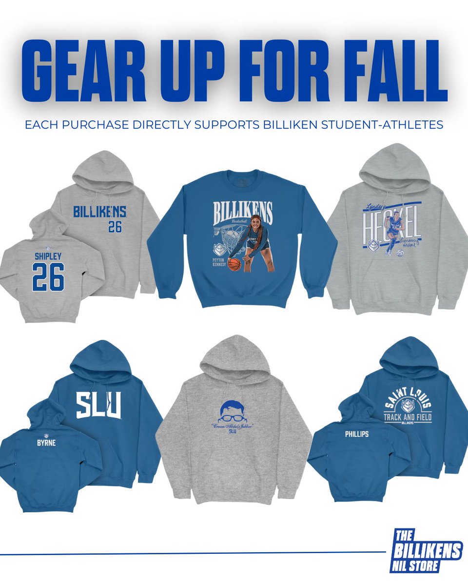 First official day of fall means gearing up for the quick “fall” in temperature 😉 We’ve sure got you covered over at the Billikens NIL Store, keeping you nice and warm as the fall and winter months approach!  Keep supporting your student-athletes!

nil.store/saint-louis