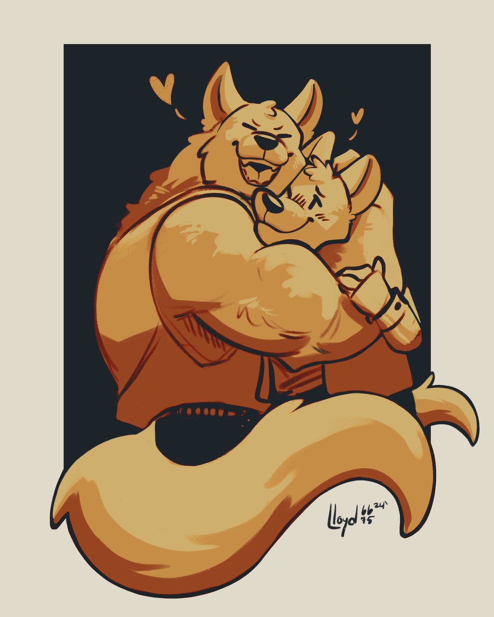 lloyd6675's tweet photo. hugs! #furry #furryartist https://t.co/54ZIeNWFOJ