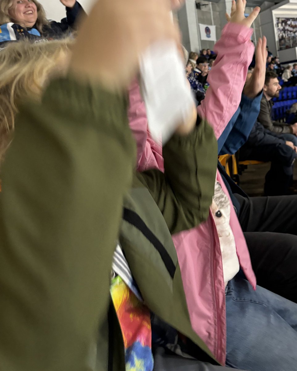 DrHannahWebber's tweet photo. @HitsWestMids can you do a shout out to Daniel and Evie in block 12 at their first EVER Blaze game! They’re having a brilliant time ♥️ https://t.co/L4NHTldXJ4