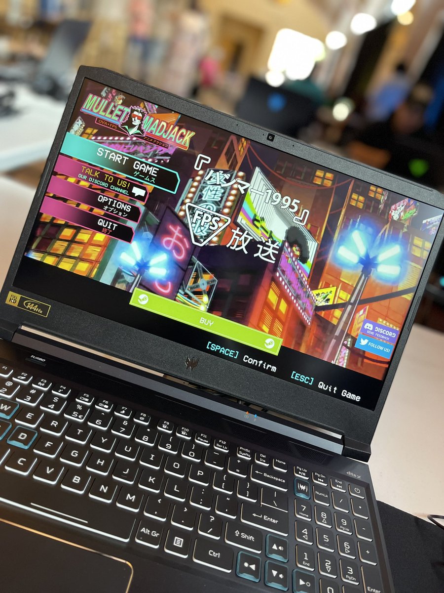 I spy, with my eye, Mullet Madjack at <a href="/LatinxGamesFest/">Latinx Games Festival</a> 💚

<a href="/epopeiagames/">Epopeia</a> <a href="/Hammer95studios/">MULLET MAD JACK OUT NOW! 97% on steam</a>