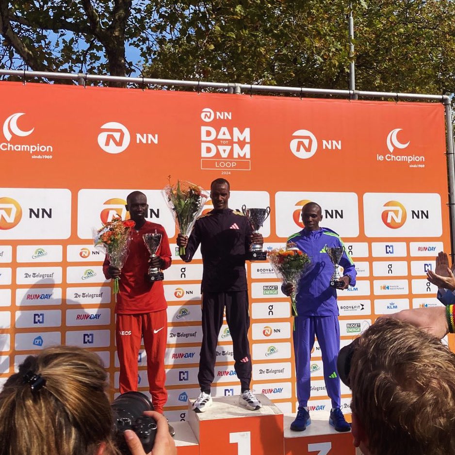 Being the best by running among the best! 🧡🏆

3. Mathew Kimeli 45:42
4. Ismael Kiprono 45:58
5. Nelly Jeptoo 54:18 

Our Dutch team! 🇳🇱 
18. Frank Futselaar 49:06
19. Stan Niesten 49:23
20. Stan Schipperen 49:31
9. Silke Jonkman 55:04
10. Jacelyn Gruppen 55:31