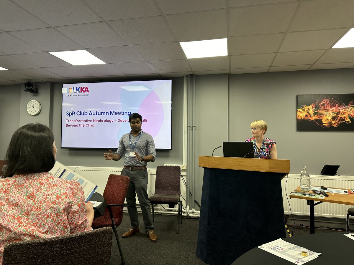 Such a delight to have <a href="/UKKidney/">The UK Kidney Association</a> co-president Dr. Katie Vinen join us at #sprclub2024 <a href="/RenalSpRClub/">Renal SpR Club</a> this weekend. Great to hear about all the opportunities to get involved with UKKA and how they want to support us as trainees. ukkidney.org/apply-membersh…