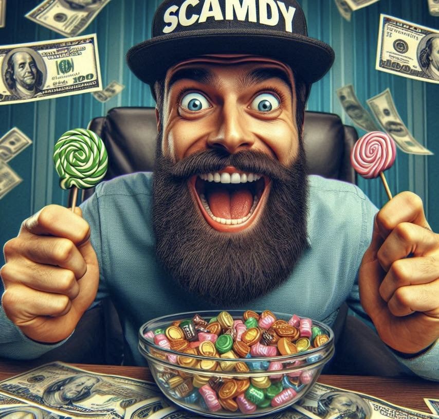 Happy Sunday Fam!!! What candy are we eating this lovely day?!

$SCAMDY

CA:
9xJo9rVHqmgNcqoFM3AdLxaM7jg8czmJCXGunqdLpump

Tg: t.me/+b587ab1l4kwzN…