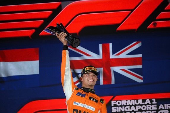 LawrenceWongST's tweet photo. Congratulations @LandoNorris &amp; @McLarenF1 for winning the 2024 @F1NightRace! It was a spectacular night of racing under Marina Bay's lights. Beyond the excitement on the track, F1 in Singapore is a useful platform to engage partners, stakeholders and forge meaningful connections. https://t.co/fIx1A4rKSn