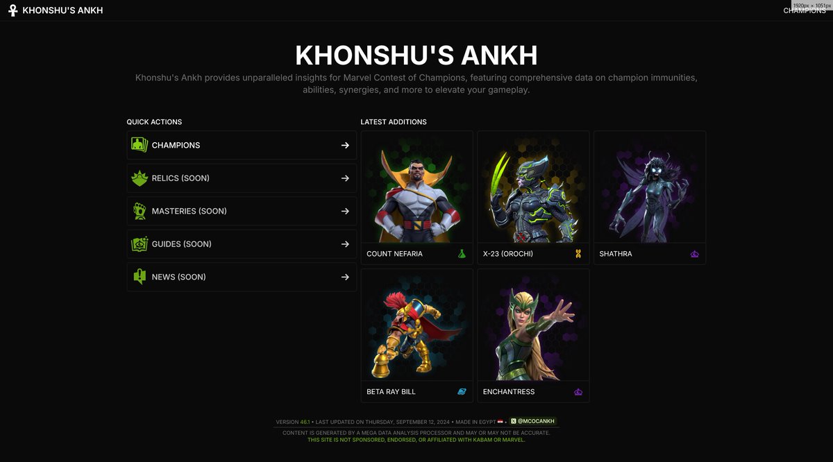 Khonshu's Ankh - Marvel Contest Of Champions tweet media