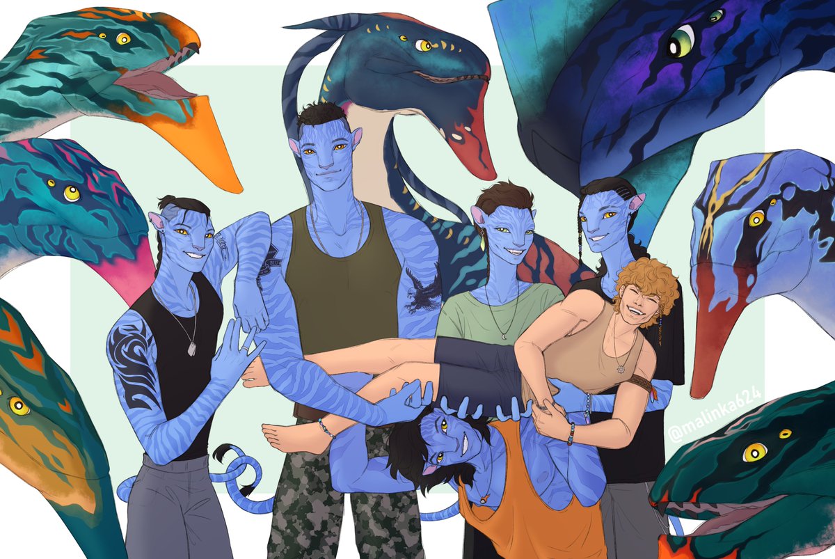 Malinka624's tweet photo. The whole family💙
#Avatar #AvatarTheWayOfWater #atwow #recoms #MilesQuaritch #JakeSully #recomjake #QuarJake #SpiderSocorro #rdaloak #Loak #avataroc #navioc https://t.co/U5Z1j52Rkl