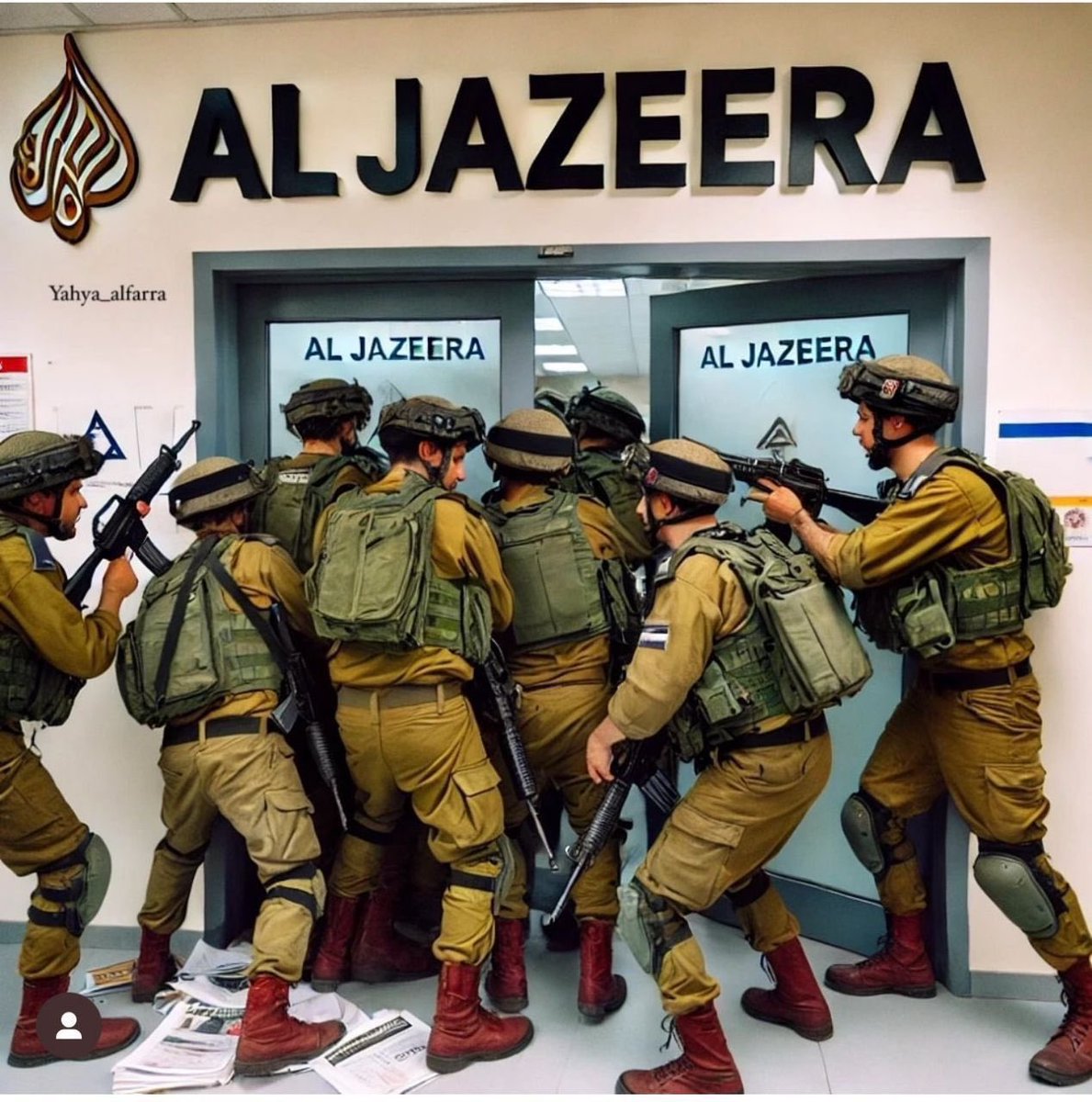 Chiudere gli studi di <a href="/AlJazeera/">Al Jazeera PR</a> a #Ramallah è un ulteriore salto di qualità nell’azione repressiva israeliana della libertà d’informazione. Significa silenziare l’unica fonte internazionale sul conflitto a #Gaza, documentata solo da alcuni coraggiosi colleghi palestinesi.