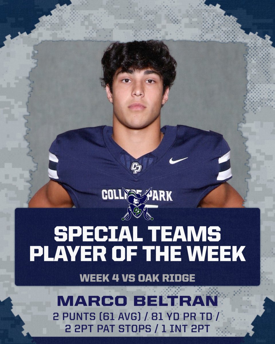 Coach_Coats's tweet photo. WEEK 4 PLAYERS OF THE WEEK:

OFF: O-LINE
DEF: @David_Sands2748 
SPT: @marcoBeltran08 

#WeAreCP #TDE #FAM1LY https://t.co/oPYVvigG72