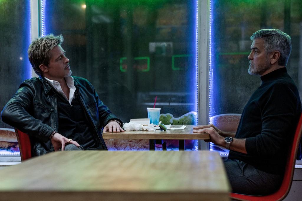 comeseesoflo's tweet photo. ‘Wolfs’ review: Clooney and Pitt cut a caper, on the thin line between ‘relaxed’ and ‘lax’ https://t.co/r80aK1urqM https://t.co/M9SaORLpbT