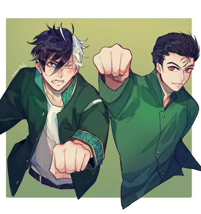 Last comparison thing~Just thinking about the og green delinquent with a good heart~I feel like they'd get along okay!At least respect the other's fighting abilities :D#WindBreaker #YuYuHakusho 