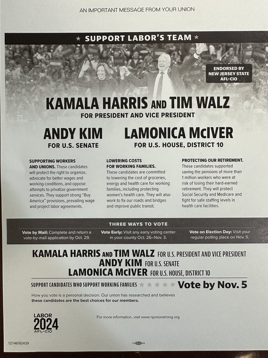 The BLE-T New Jersey State Legislative Board was honored to take part in the NJ AFL-CIO Labor Walk, where we had the privilege of canvassing for our labor friendly Candidates. #UnionStrong