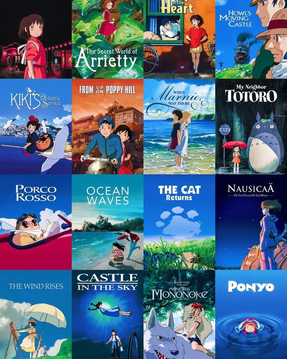 Ghibli movies 💙