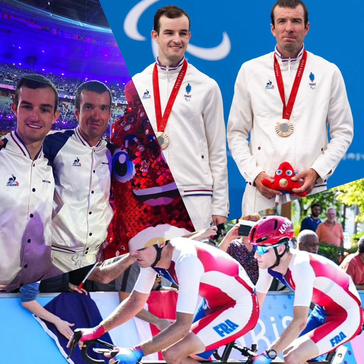 jeanperrinlyon9's tweet photo. Retour sur les #JOP2024 ! Le lycée @jeanperrinlyon9 souhaite mettre à l’honneur un de ses anciens élèves, @AlexandreL26780 , médaillé de bronze🥉en para-cyclisme sur route. Toutes nos félicitations 👏 à lui et à son pilote Yoann Paillot, pour ce très bel exploit ! @academielyon https://t.co/716UXdur1s