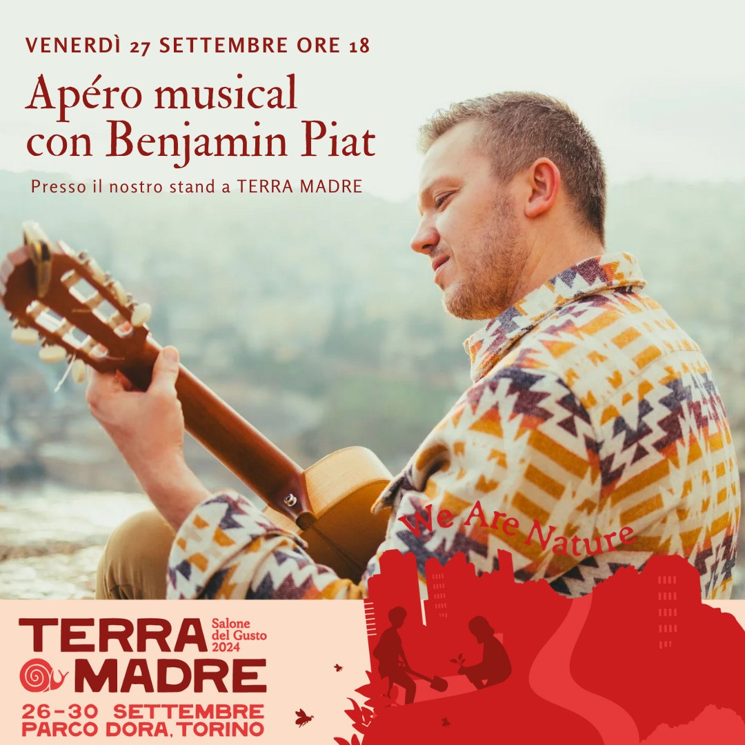 🎶 Apéro musical con Benjamin Piat! 🎶
🎤🇫🇷Il 27/9 alle ore 18.00, vi aspettiamo a Terra Madre – Salone del Gusto 2024 per un aperitivo francese indimenticabile accompagnato dalla musica live dell’artista francese Benjamin Piat !
alliancefrto.it/evenement/terr…