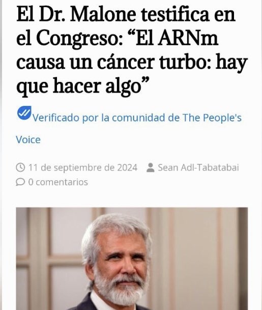 JulioRazona's tweet photo. El Dr. Malone testifica en el Congreso: “El ARNm causa un cáncer turbo: hay que hacer algo”.

El Dr. Robert Malone ha testificado ante el Congreso que el mundo está experimentando actualmente una turboepidemia de cáncer causada por las vacunas experimentales mNRA que las personas fueron obligadas a tomar durante la pandemia.