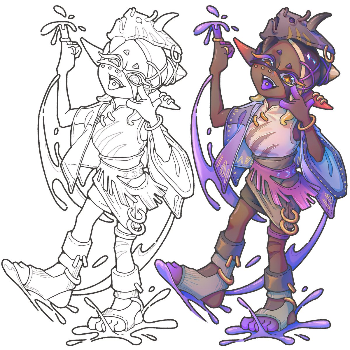 😋❤️🦑🐙
#スプラトゥーン3 #Splatoon #splatoon3fanart