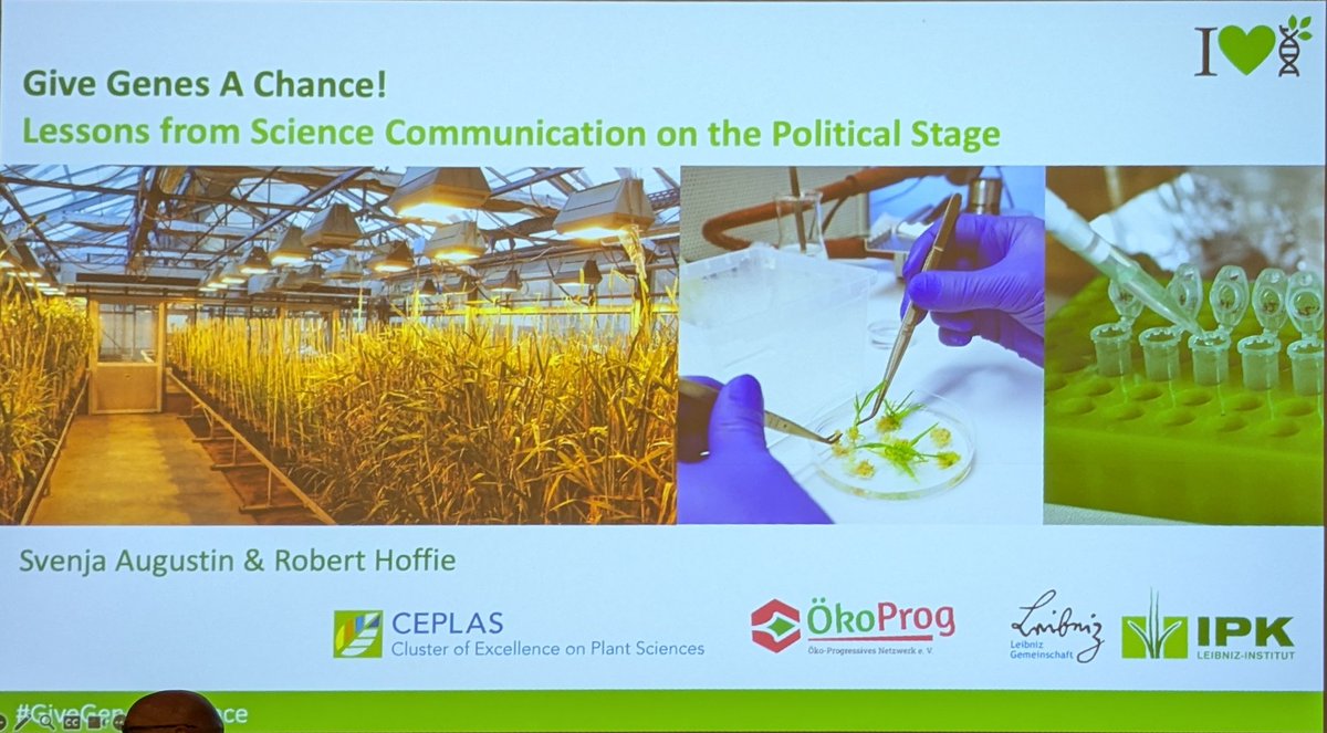 PlantTeaching's tweet photo. Opening lecture is on science communication, #GiveGenesAChance.
How to introduce the public to the benefits of genome editing. 
EU Sage is a database of applications 
https://t.co/pusW8sTpPT
#ceplas_ipk_summerschool https://t.co/hRXIQ2ABuv