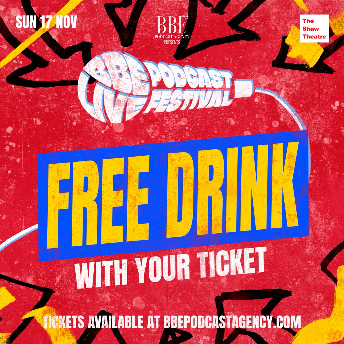 Get a free drink with your ticket! Grab your tickets now and we'll see you on the 17th Nov for a legendary evening of podcast banter and games bbepodcastagency.com/whats-on/