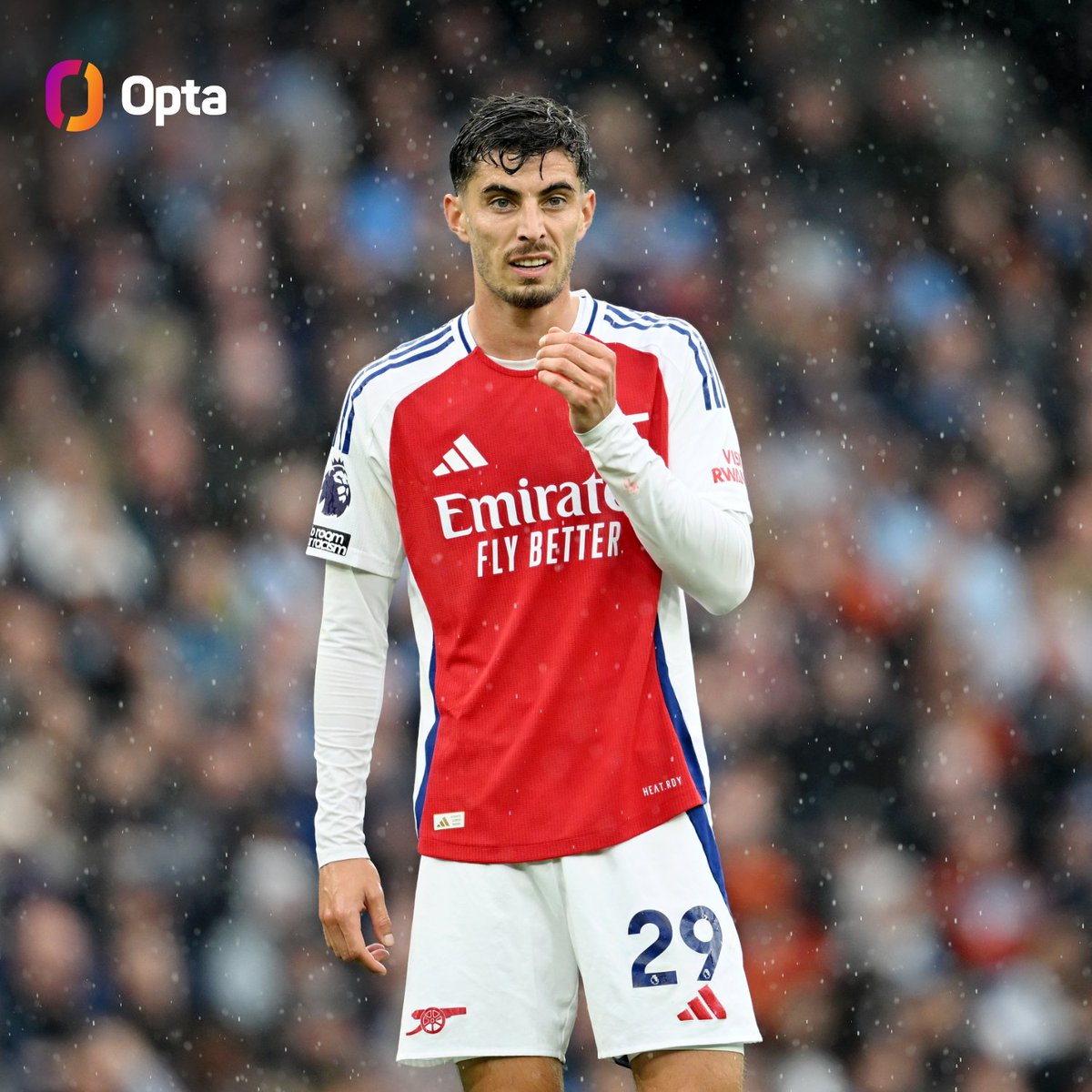 OptaJoe's tweet image. 0 - Neither Jurriën Timber (6 passes) nor Kai Havertz (5 passes) completed any of their passes for Arsenal against Man City today, the first outfield players on record (from 2003-04) to play 89+ minutes of a Premier League match and not successfully pass to a teammate. Plan.