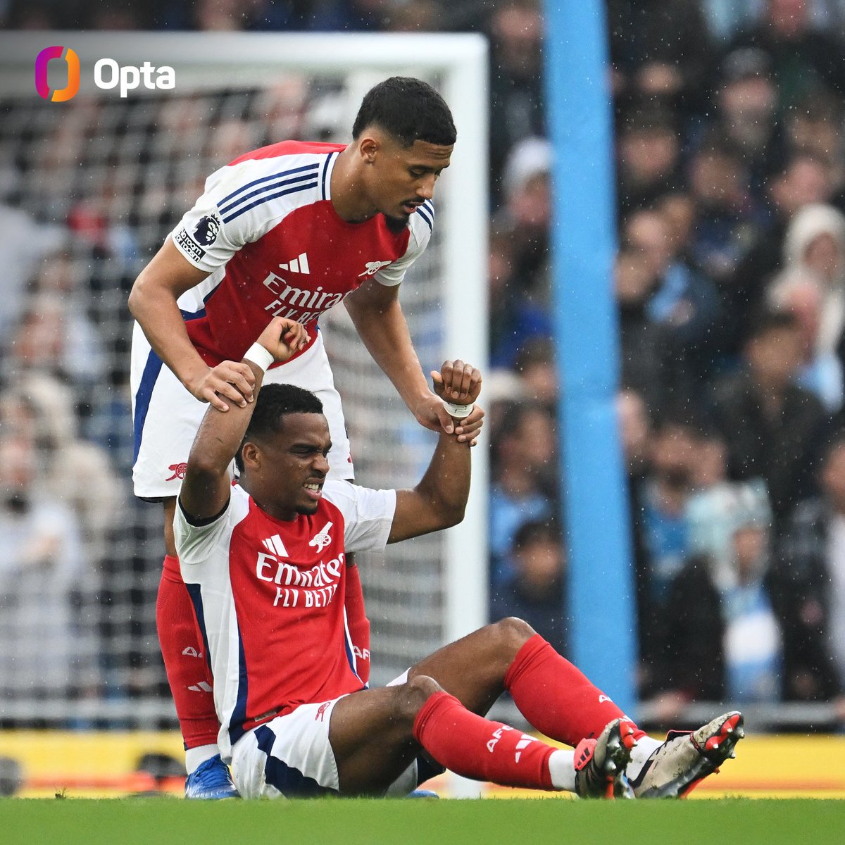 OptaJoe's tweet image. 0 - Neither Jurriën Timber (6 passes) nor Kai Havertz (5 passes) completed any of their passes for Arsenal against Man City today, the first outfield players on record (from 2003-04) to play 89+ minutes of a Premier League match and not successfully pass to a teammate. Plan.