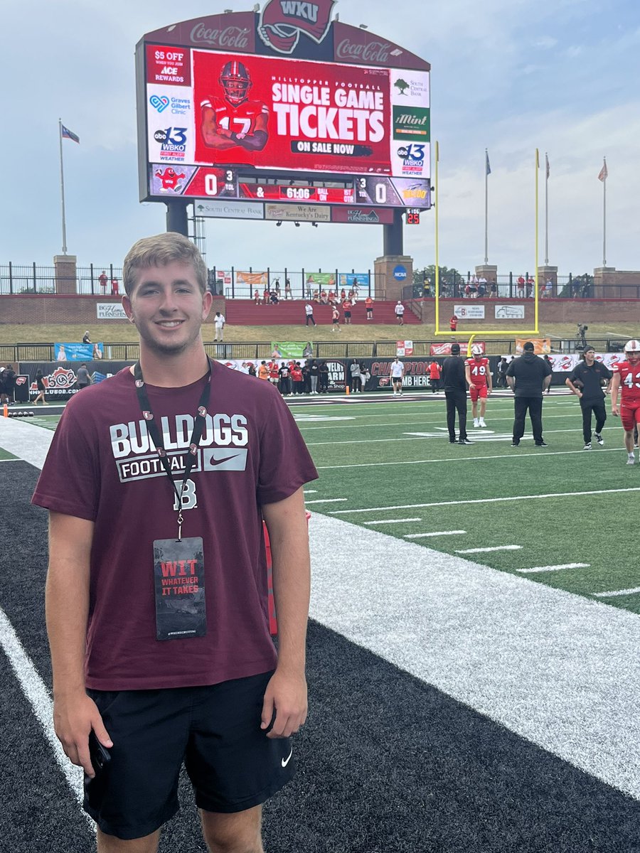 WPendergrass43's tweet photo. Had a great time on my visit to @WKUFootball. Thank you for having me out. https://t.co/UzQcmFShDL
