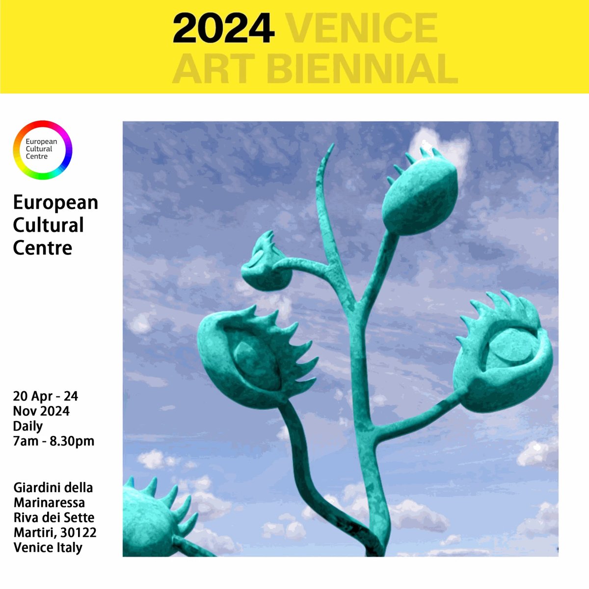 Still time to catch my bronze sculpture at Giardini della Marinaressa during Venice Art Biennial - until 24 Nov