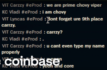 Aliveeey's tweet photo. (After winning an inhouse game)
#Carzzy: We are prime Chovy Viper
#Vladi: I'm Chovy
#Lyncas: Don't forget u are 9th place Carrzy
Carzzy: Carrzy? You can't even type my name properly https://t.co/QoUspiutAI