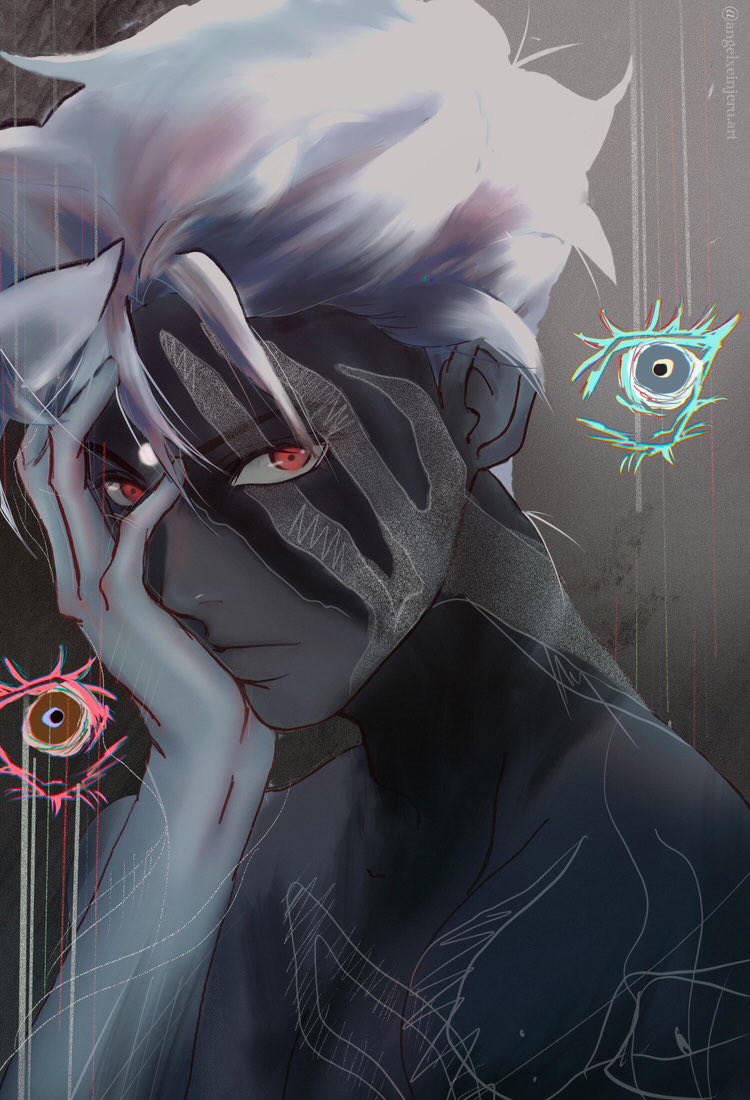 angelxeinjeru's tweet photo. Did a fan art piece for @Rossdraws character Hollow. The design for him is so unique, sick and beautiful! Excited to see more characters from his beautiful world #rossdraws #hollow https://t.co/mL2bmColRC