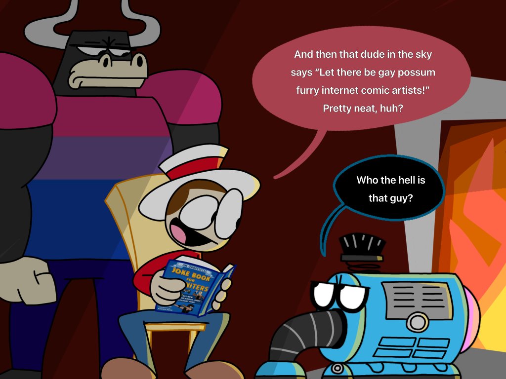 xHatboyandCrewx's tweet photo. a delightful story time with hatboy and noo-noo!
#teletubbies #hatboyau #hatboyart #hatboy #noonoo #comic https://t.co/d5Z2LlQoR5