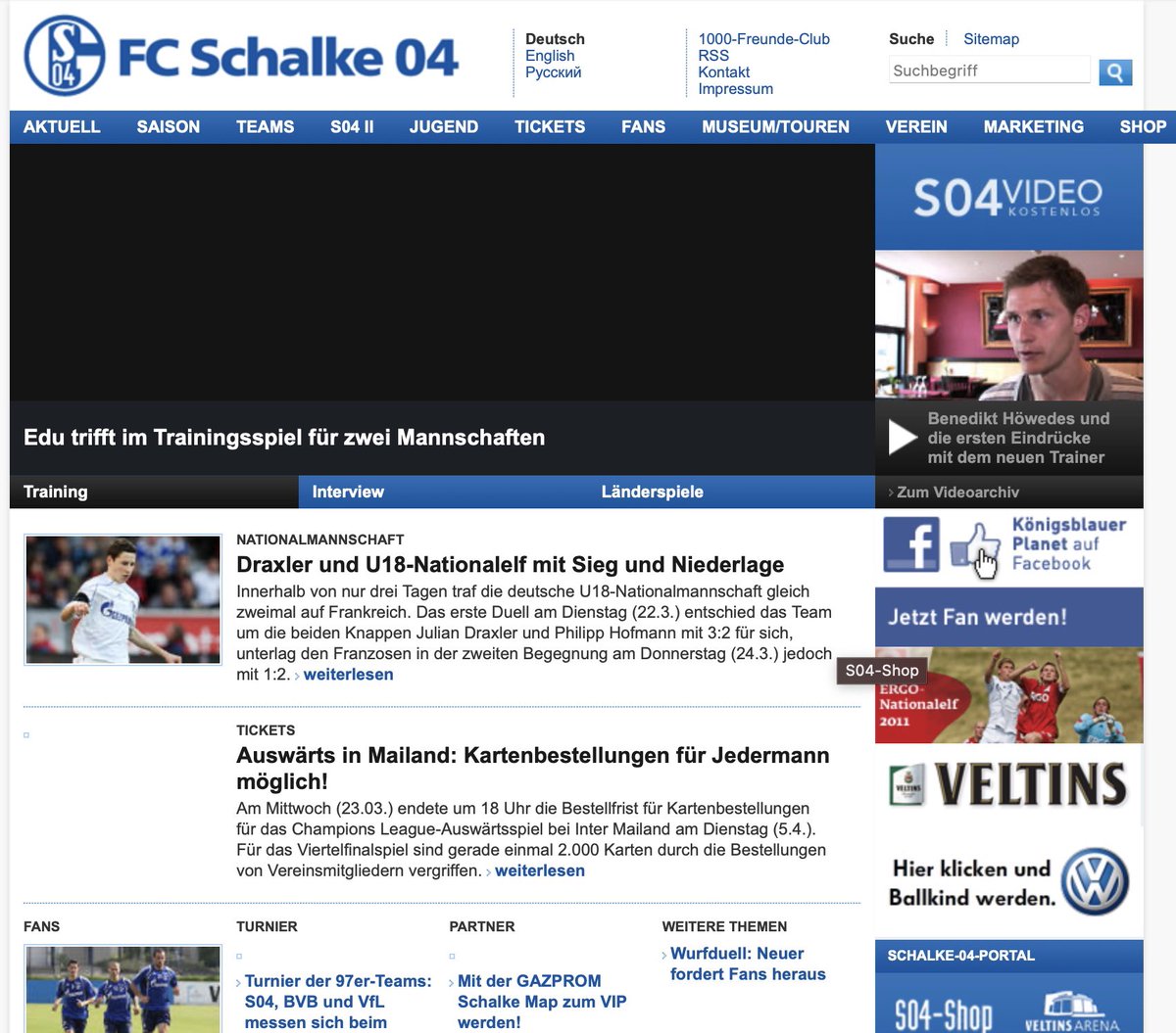 Wie hart gehen unsere alten Vereinswebseiten?