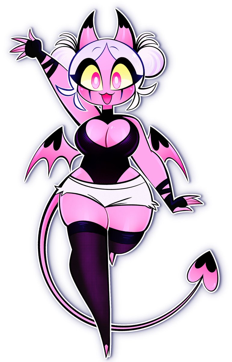 lovelygeist's tweet photo. a succubus sona for funsies 💖💖💖
i’m so deep in hazbin/helluva wheezes send help - https://t.co/Ut8kqHOS8C
