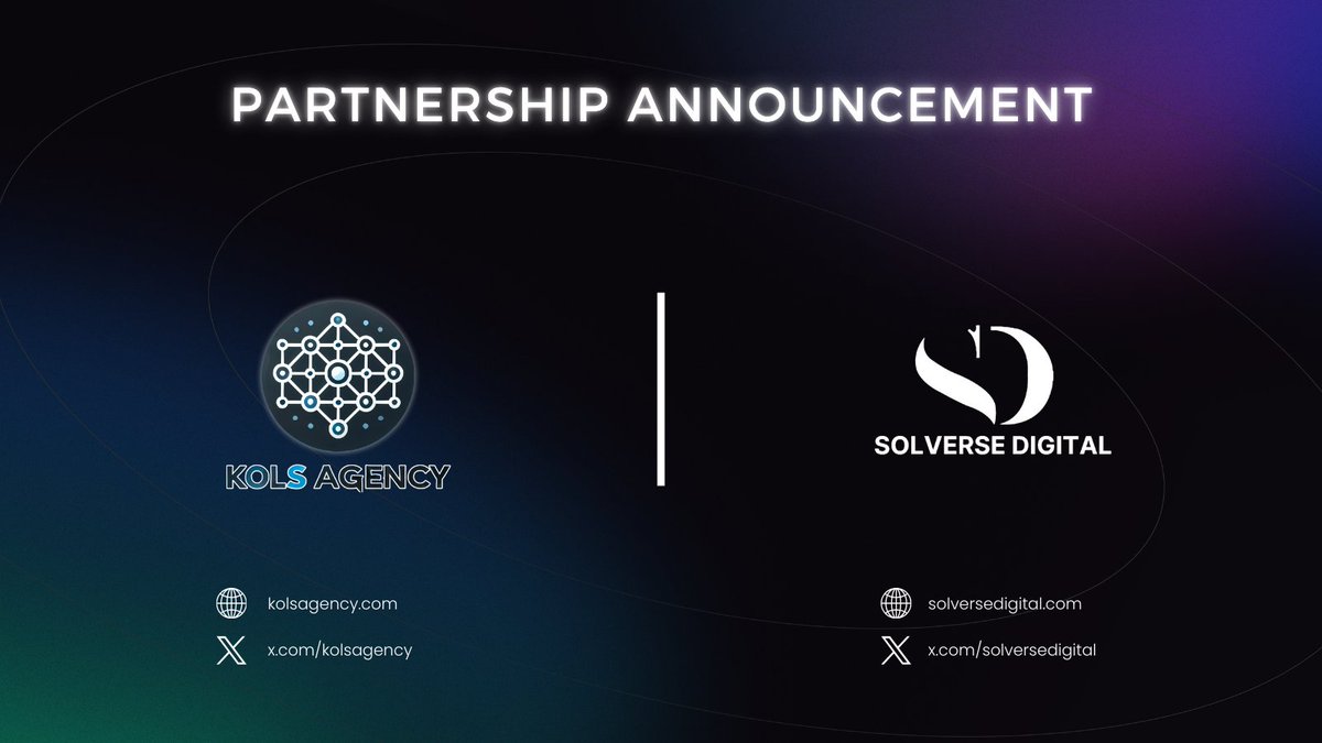 Solverse Digital (@solversedigital) on Twitter photo 🚀 Partnership Announcement: <a href="/KOLsAgency/">KOLs Agency</a> and <a href="/solversedigital/">Solverse Digital</a> 🚀
<a href="/KOLsAgency/">KOLs Agency</a> ile partnerlik anlaşması kurduğumuzu bildirmekten mutluluk duyuyoruz🎯 🚀 Partnership Announcement: <a href="/KOLsAgency/">KOLs Agency</a> and <a href="/solversedigital/">Solverse Digital</a> 🚀
<a href="/KOLsAgency/">KOLs Agency</a> ile partnerlik anlaşması kurduğumuzu bildirmekten mutluluk duyuyoruz🎯