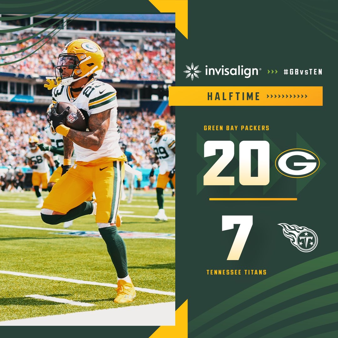 We’re halfway there!

#GBvsTEN