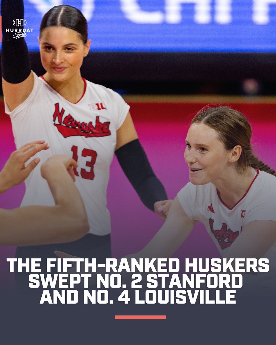 Creighton and Nebraska went 4-0 this week against top-10 teams 🤯

Volleyball state.