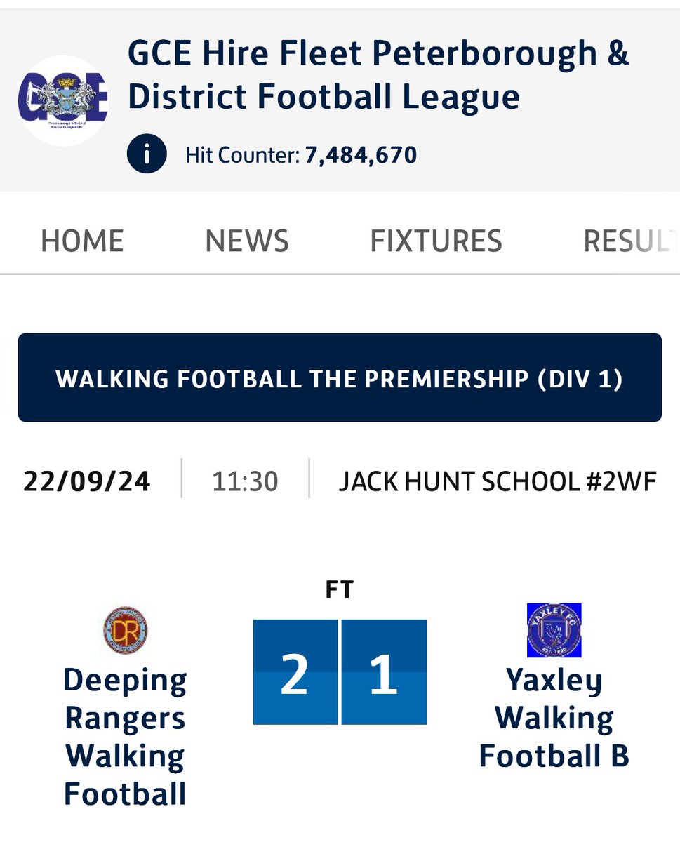 The lads secure the second win of the day with a 2-1 win over Yaxley B. Doug Crane opens the scoring with a screamer from the right wing and Lee Martin converts a pen to get the winner. P 2 W 2
Crane ⚽️
Martin ⚽️