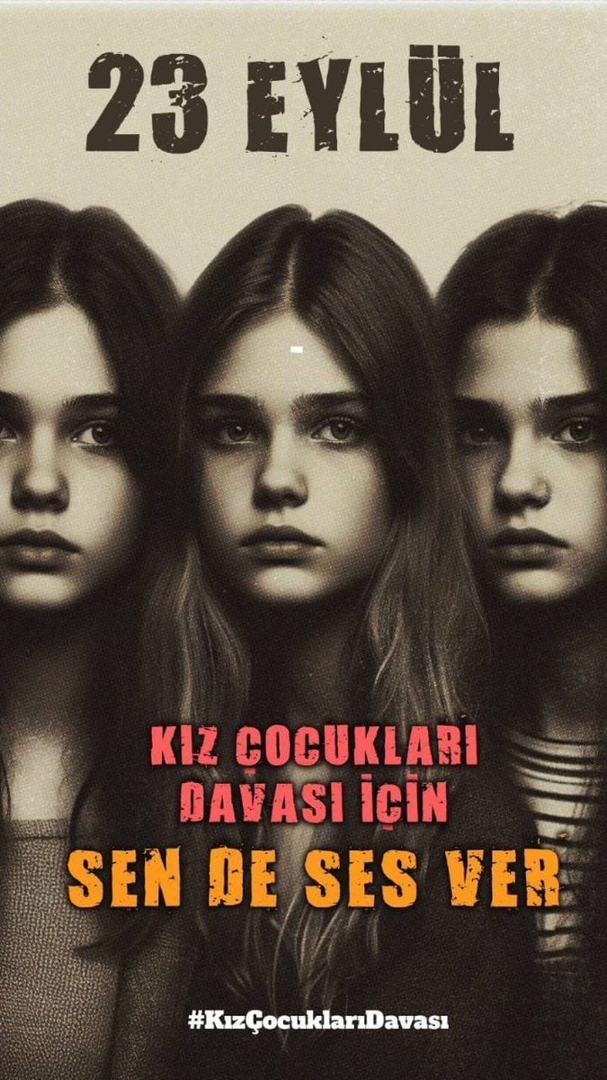 Dilerim çocuk duyarlılığınız Narin ile sınırlı kalmaz. Annesi babası KHK'lı olan kız çocukları, ders çalışmak, yemek yemek, sinemaya gitmek gibi eylemlerden dolayı "terör örgütü üyesi" olmakla suçlandı. Davaları 23 Eylül'de başlıyor.  #KızCocuklarıDavası #SesVer