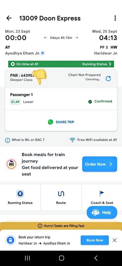 dipeshpatil1312's tweet image. @narendramodi @IndianRailMedia #complainant